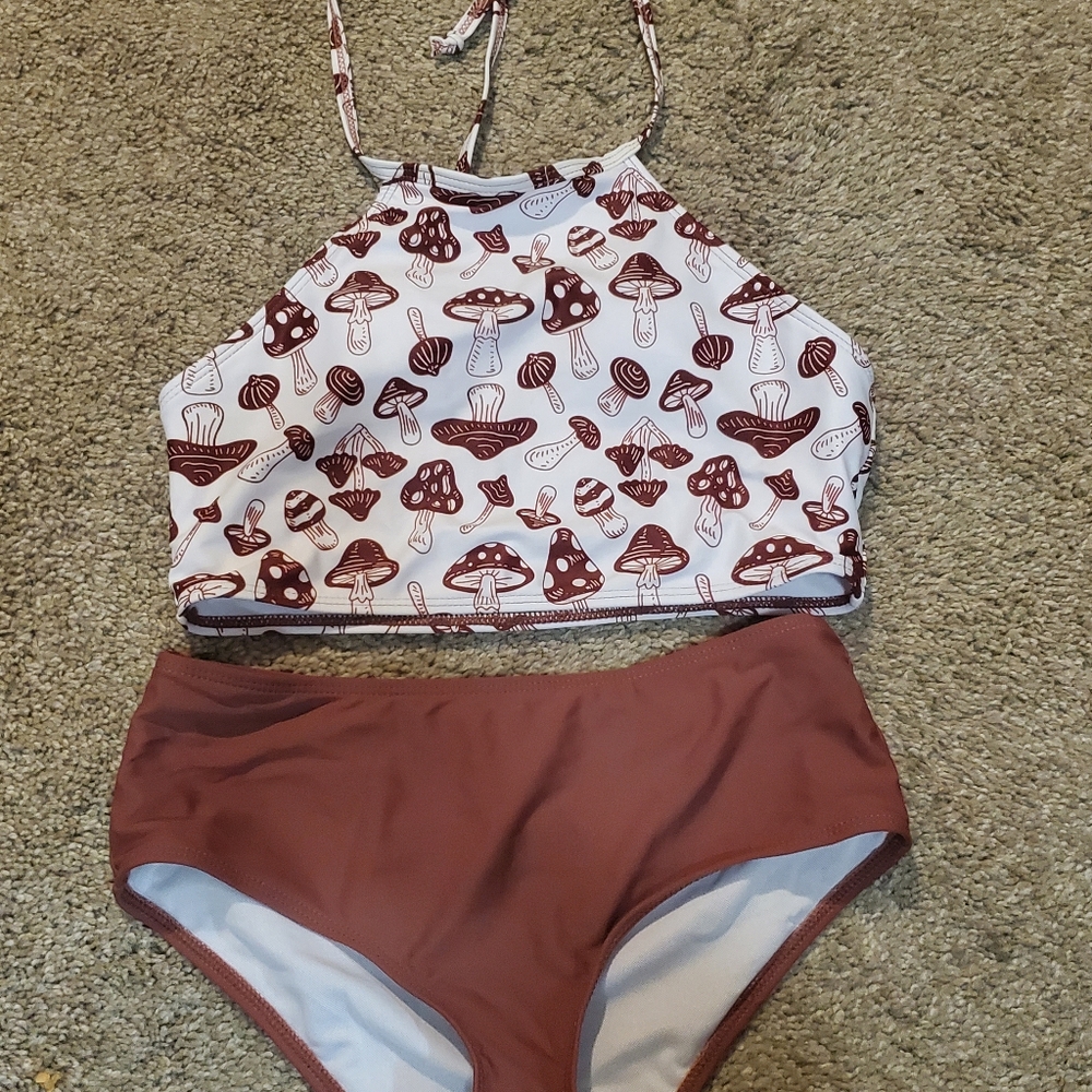Mushroom Print Bikini Set